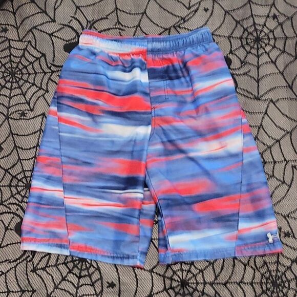 Under Armour Red, White, & Blue Boys Swin Trunks Size XL - Picture 1 of 8